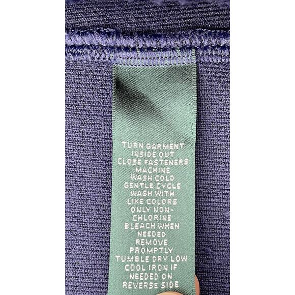 L-RL Ralph Lauren Active Full Zip Fleece Jacket Quilted Women's Blue SZ. XL - Picture 5 of 8